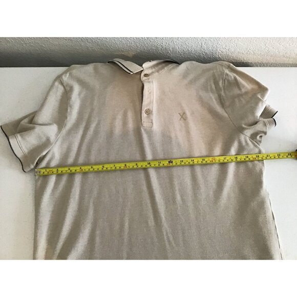 EXPRESS- MENS TAN SHORT SLEEVE POLO SHIRT SIZE LARGE - Picture 6 of 8